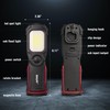 Impact-Resistant Rechargeable LED Work Light, 1000LM, Corrosion-Resistant Lens, Magnetic Base,