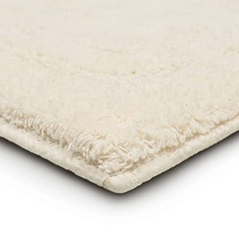 White Shower Rugs for Bathroom Size 2 3" x 3 9', Extremely Soft Plush, Versatile, Durable & Functional 100% Cotton, Reversible, Luxuriously Thick | All Season Extraordinary Absorbency Long Lasting