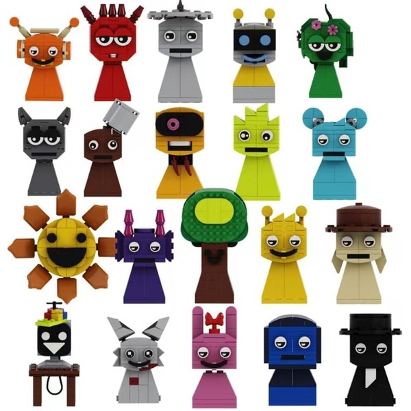 Splanky Sprunki Blocks Compatible Educational Toys Singing Monster Figures Game