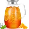 Bunhut Glass Pitcher with Lid,68 oz Water Pitcher for Hot