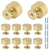 Palmcee 10 Pieces Door Knobs, Gold Round Drawer Knobs with