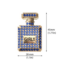 WIRESTER Fresh Scented Shiny Sparkle Bling Crystal Rhinestones Car Air Freshener Vent Clip, Decorative Accessories, Interior Decoration for Cars - Blue Bottle