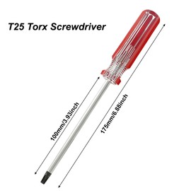 Kyuionty T25 Torx Screwdriver, 100mm(4 Inch) Long Magnetic Tip Torx Screwdriver, 6 Point Star Screwdriver
