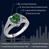Gem Stone King 1.51 Cttw Green Nano Emerald and White