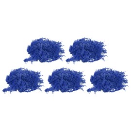 MECCANIXITY 5pcs 2.08 OZ Moss Fake Craft Moss Artificial Moss Natural Preserved Moss for Craft Arts Floral DIY Project Wall Wedding Garden Patio Table Terrariums Decoration(Navy Blue)