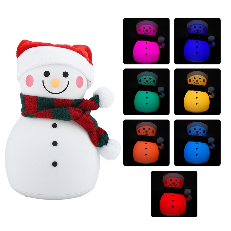 Cute Animal Shape Silicone Multi color LED Rechargeable Night Lamp