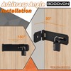 BOODVON Door Lock Hasp Latch, Iron Safety Packlock Clasp Hasp