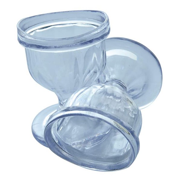 ChillEyes Transparent Eye Wash Cups for Effective Eye Cleansing - with Storage Container - Eye Shaped Rim, Snug Fit (2 Pcs.)