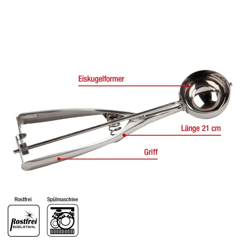 EUROHOME Ice Cream Scoop Made of Stainless Steel – Ball
