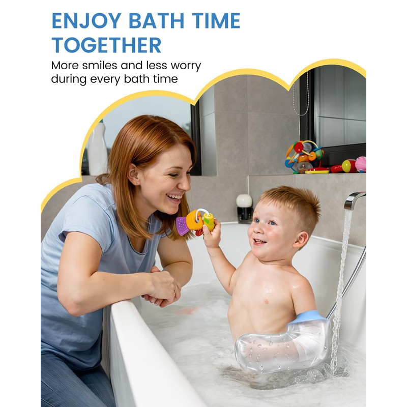 quiheat Kids Waterproof Arm Cast Covers for Shower & Bath,