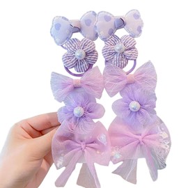 Baby Hair Clips, Set of 10, Baby Hairpins, Hair Bangs, Clips, Toddler, Elastic Hair, Flowers, Cute, Stylish, Tangleless, Nursery, Kindergarten, Elementary School, Children, Hair Clips, Birthday