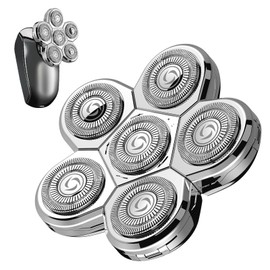 Aiyraa Skull Shaver Replacement Blades for Head Shaver Bald, 6D Replacement Head for Bald Razor Men, Wet and Dry Shaving Heads for Head Razors Men, Universal Replacement Blade