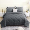 HEVUMYI King Size Comforter Set, 7 Pieces Reversible Bed in