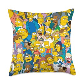 The Simpsons Springfield Characters Print Throw Pillow