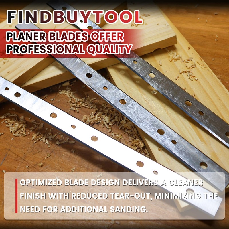 FINDBUYTOOL 13-inch Replacement Planer Blades for DeWalt DW735/DW735X/DW735-XE, 3-Pack, High-Carbon