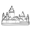 Staedter Mainz Cathedral Shape Cookie Cutter, Stainless Steel, Silver, 10.5