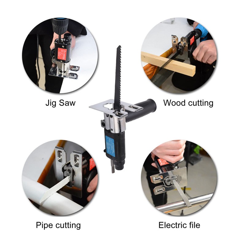 Reciprocating Saw Adapter, Electric Drill to Saw Adapter, Sabre Chainsaw