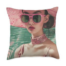 Vintage Ethnic Collage Mood Board Pattern Pack Throw Pillow