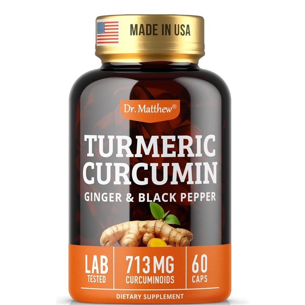 Dr. Matthew Turmeric Curcumin Supplements With Ginger & Black Pepper