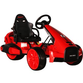 First Drive - Electric Go Kart - Go Kart for Kids - Electric Car for Kids - Ride on Car - Kids' Electric Vehicles, for Boys/Girls (Red)