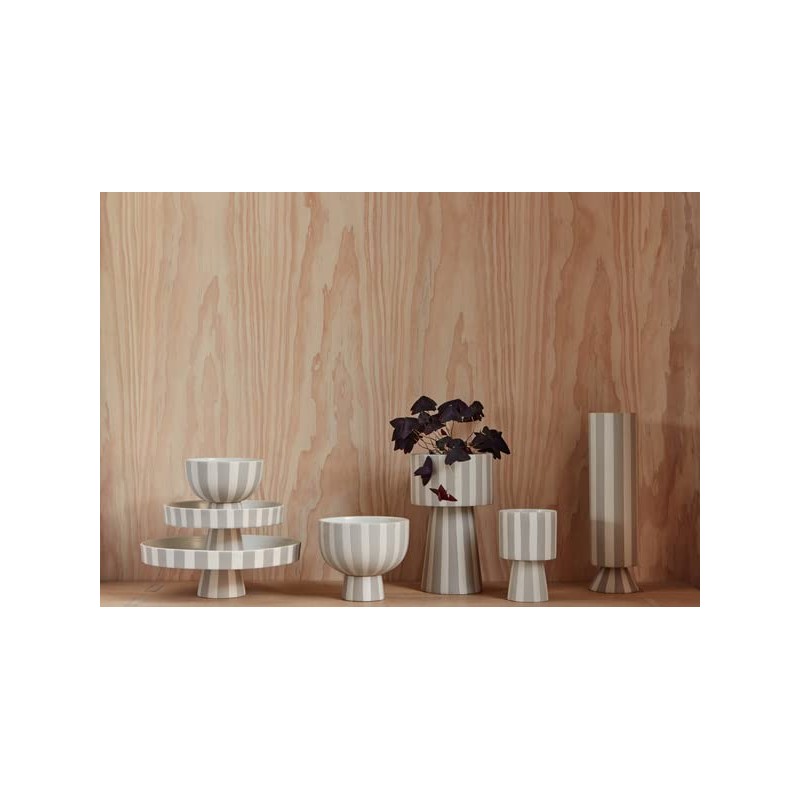 OYOY Living Design Toppu Mini Bowl Grey Stoneware Diameter 12.6