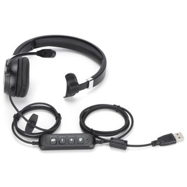 Telephone Headset USB SingeEar Telephone Headset with Microphone and Audio Control