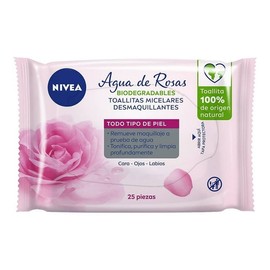 Toallitas desmaquillantes NIVEA micelares con agua de rosas 25 pzas