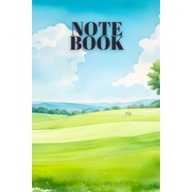 Notebook green meadow: beautiful and enchanting Notebook green meadow cover premium design - 6x9 inch - 120 Lined Pages. for notes, sketches, and journaling