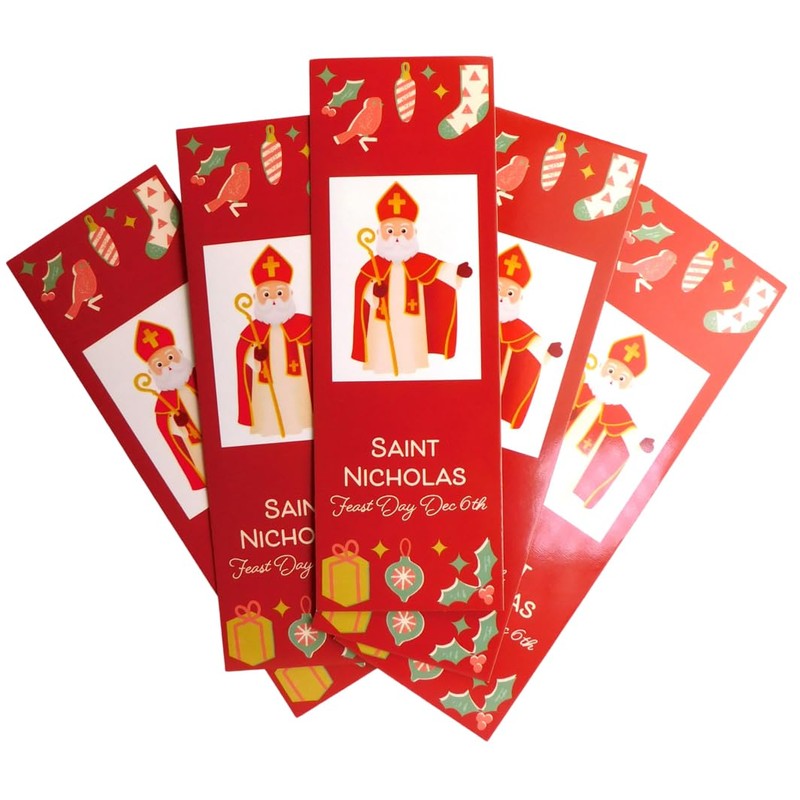 St Nicholas Bookmark Pack Catholic Saint Feast Day Inspirational Prayer