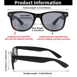 3-Pack Bifocal Reading Sunglasses for Men and Women,Unisex Classic of Style Sun Readers Glasses with Spring Hinge,outdoor UV400 Protection (+3.5 Magnification Strength)