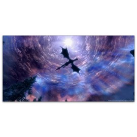ZGONOHYE Ceiling Fluorescent Light Covers for Classroom Office Magic Dragon Flying Milky Way Sky Decorative Ceiling Light Coverings Skylight Film Filter Reduce Glare Flicker Home lamp Decor