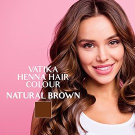 Vatika Naturals Dabur Vatika Henna Color para Cabello - Tinte para El Cabello Henna, Con Hermoso Acondicionador de Tono, Cero Amoniaco para Cabello Na