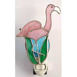 Stained Glass Flamingo Night Light