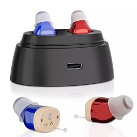 K&FCOPTEE ITE Rechargeable Hearing Amplifiers With Digital Display Invisible Hearing Aids