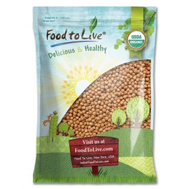 Organic Garbanzo Beans/Dried Chickpeas by Food to Live, 10 Pounds – Non-GMO, Kosher, Raw, Sproutable, Bulk. High in Dietary Fiber, Protein, and Copper