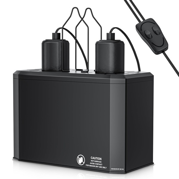 LURMMUE Dual Dome Reptile Lamp Fixture - for Heat Lamp