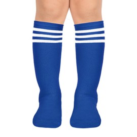 Benefeet Sox Toddler Soccer Socks Navy Blue Kids Soccer Socks White Three Stripes Girls Knee High Socks Long Tube Colorful Cotton Youth Soccer Socks Neon Solid Color Softball Baseball Socks Gifts