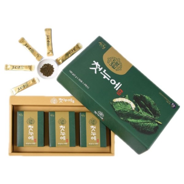 Jayeonae [Sancheong-gun] 3 boxes of silkworm pills 2g / 자연애 [산청군] 5령 3일 첫 누에환 2g x30포 3박스 (총 90포), 단일옵션