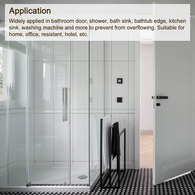 DTGN 39"x0.6"x1.2" (LxWxH) Collapsible Shower Barrier Stopper - 1 Pack