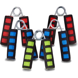 Bramble - 5 Foam Handle Hand Exerciser Grip Strengtheners - Assorted Colours