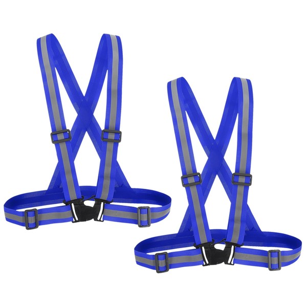 PATIKIL Reflective Safety Vest, 2 Pack Hi-Vis Safety Vests, Adjustable