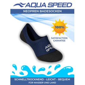 Aqua-Speed NEO SOCKS | aqua socks | children | women | men | Neoprene socks | Non-slip sole | Elastic | Light | dark blue/black | Size:30/31