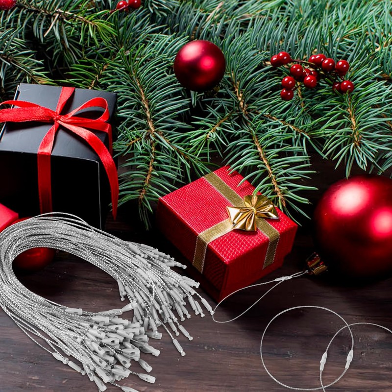 VEYLIN 100 Pcs 20cm Christmas Ornament Hanger String, Rope Ornament