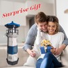 Darkdec Solar Lighthouse Statue Outdoor Decor – Rotating LED Solar