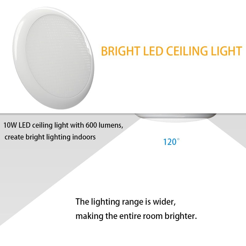 DAMAVO 12 Volt LED Lights 7" DC 12/24V 10W Downlight