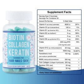 Unbranded For Strong Nails, Glowing Skin and Joints - Boost Your Hair Growth and Health