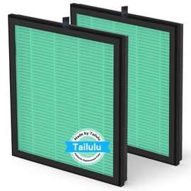 Tailulu Air Purifier Filter for Tailulu HQKJ-180 Air Purifier, H14 Grade True HEPA for Large Room Filter Allergies Pollen Smoke Dust Pet Dander, HQKJ-180 Replacement Filter (Green 2Pack)