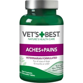 Vet’s Best Aches + Pains Dog Supplement, Vet Formulated for Dog Occasional Discomfort and Hip and Joint Support, 50 Chewable Tablets