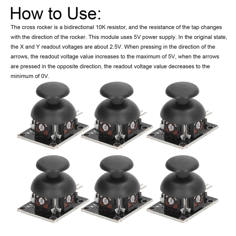 6 Sets Joystick Sensor Game Joystick Module Joystick Sensor Controller