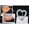 OUFER Titanium Belly Button Rings, Heart Shaped Top-Down Belly Ring,